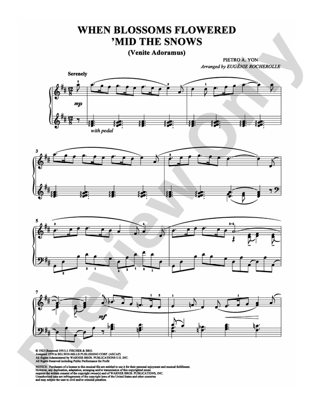 Yon - When Blossoms Flowered 'mid the Snows - Piano (Digital Download)