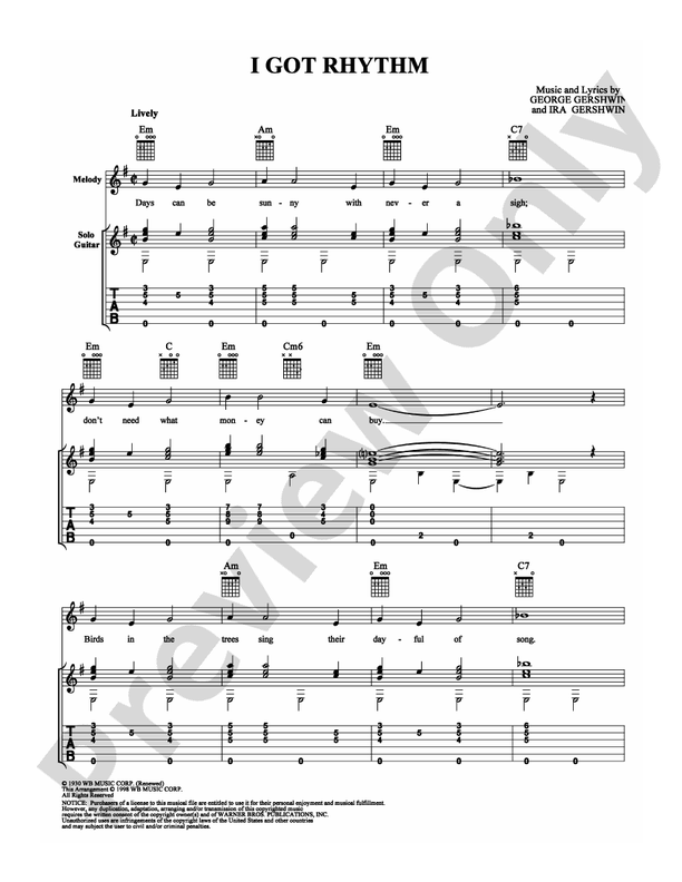 I Got Rhythm - Guitar TAB (Digital Download)
