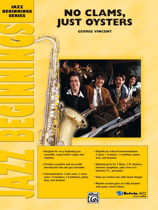 No Clams, Just Oysters - Jazz Ensemble Conductor Score & Parts(Digital Download)