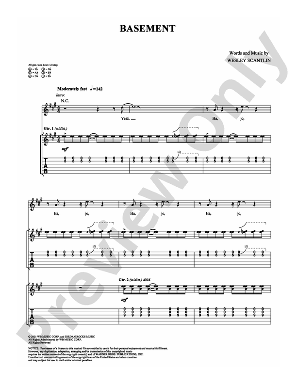 Basement - Guitar TAB (Digital Download)
