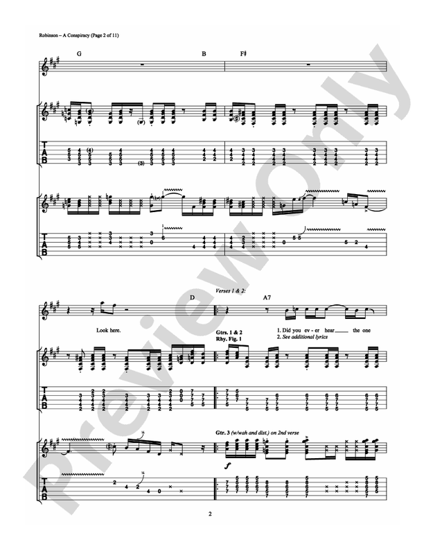 A Conspiracy - Guitar TAB (Digital Download)