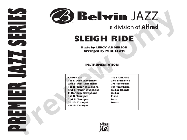 Sleigh Ride (Grade 4.5) - Jazz Ensemble Conductor Score & Parts (Digital Download)