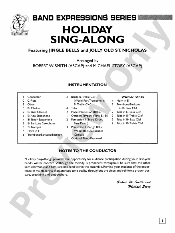 Holiday Snippets - Concert Band Conductor Score & Parts (Digital Download)