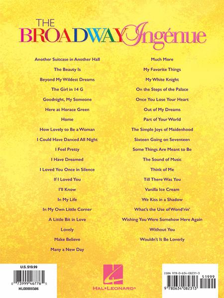 The Broadway Ingenue - 39 Theatre Songs for Soprano - Various - Vocal Soprano - Hal Leonard