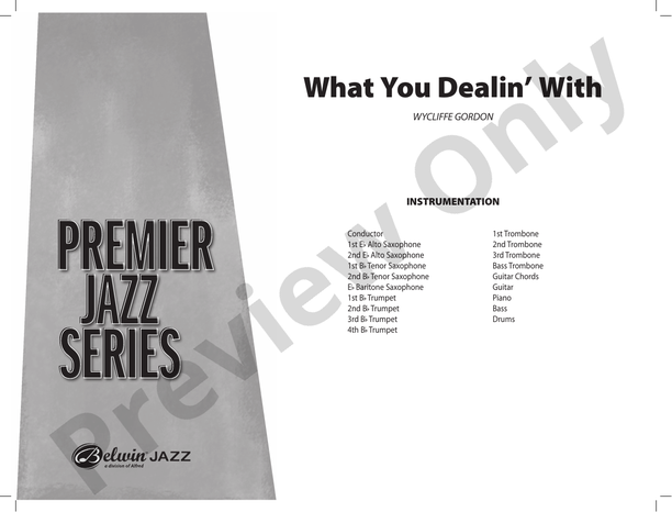 What You Dealin' With - Jazz Ensemble Conductor Score & Parts(Digital Download)