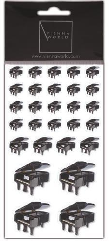 Grand Piano Stickers 2 Sheets 56 Stickers
