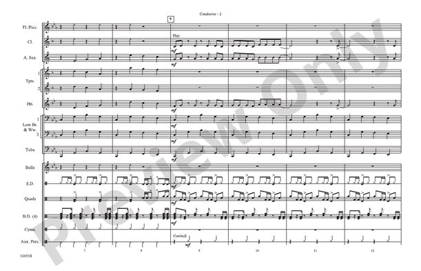4 Minutes – Marching Band Conductor Score & Parts (Digital Download)