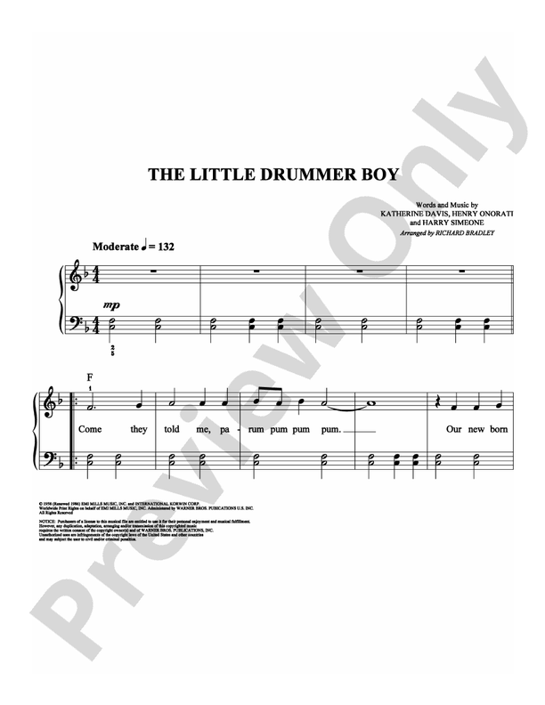 The Little Drummer Boy - DSM-PS-0000850 - Easy Piano (Digital Download)