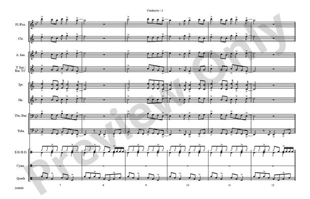 Bang the Drum All Day (Arr. Jerry Burns) – Marching Band Conductor Score & Parts (Digital Download)