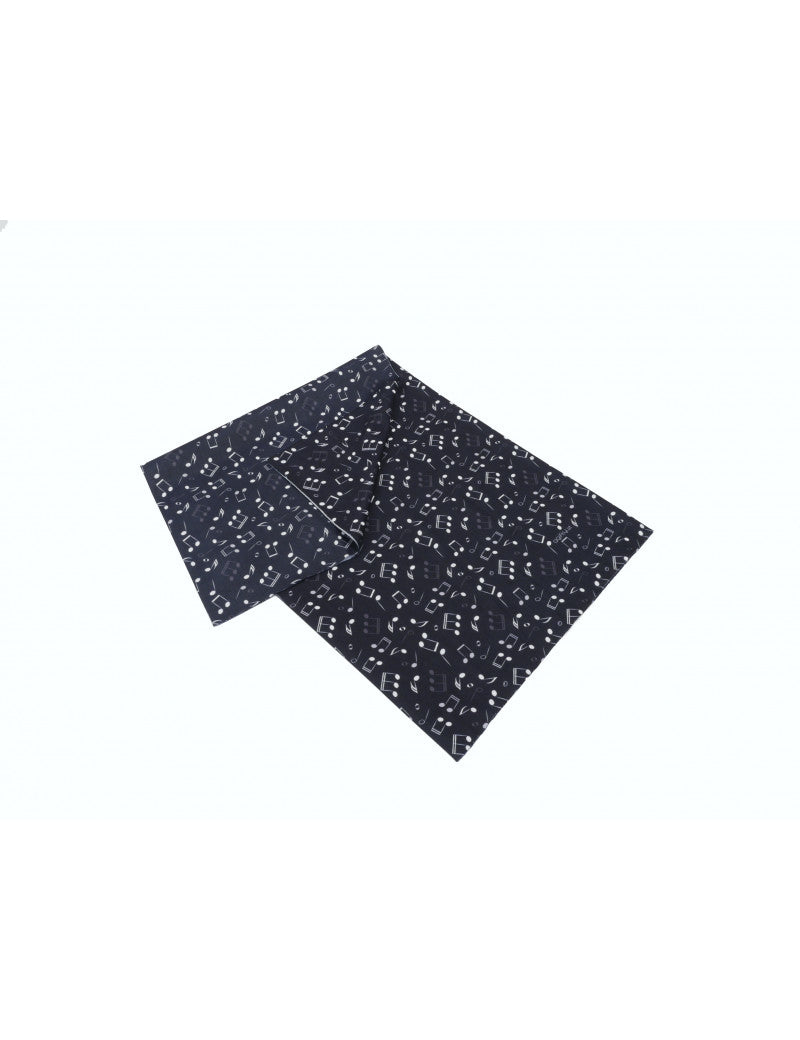 Loop Scarf Black with White Notes