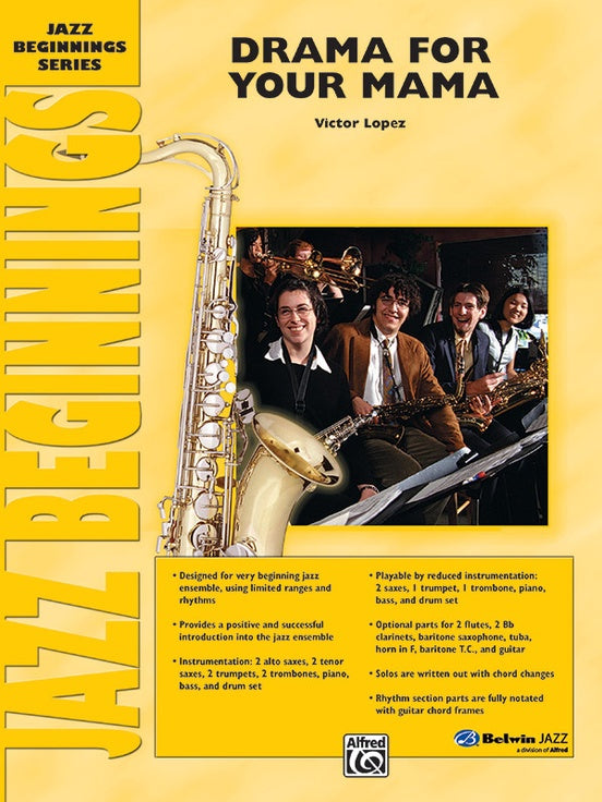 Drama for Your Mama - Jazz Ensemble Conductor Score & Parts(Digital Download)