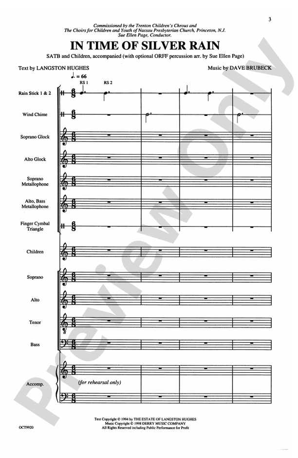 In Time of Silver Rain – Children's and SATB Choral Octavo (Digital Download)