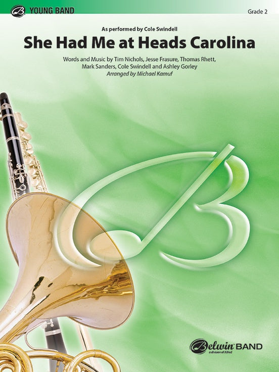 She Had Me at Heads Carolina - Concert Band Conductor Score & Parts (Digital Download)