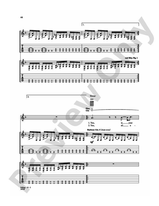 Falling - Staind - Guitar TAB (Digital Download)