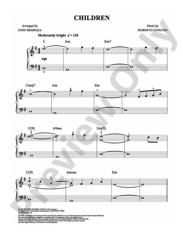Children - Arr. John Brimhall - Easy Piano (Digital Download)