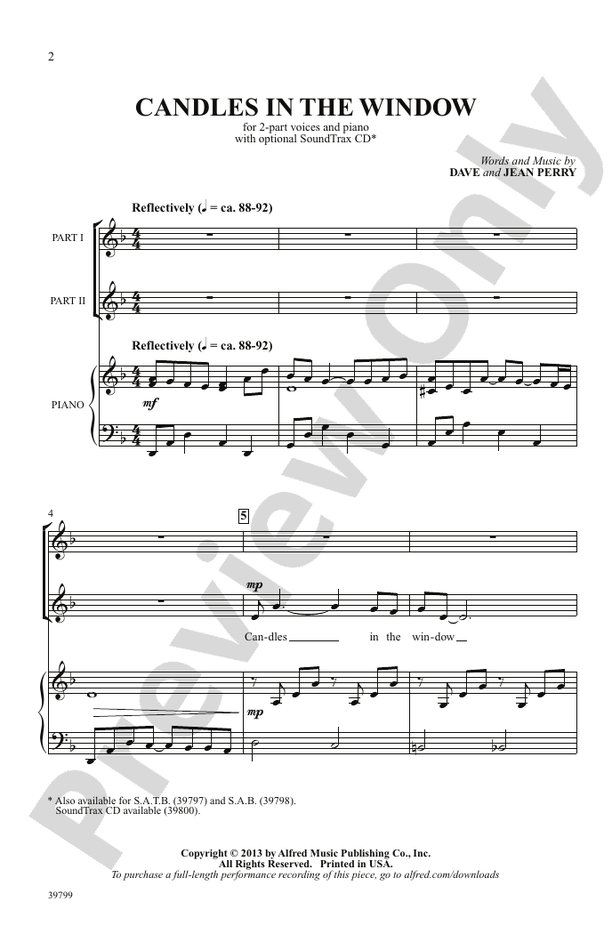 Candles in the Window – 2-Part Choral Octavo (Digital Download)