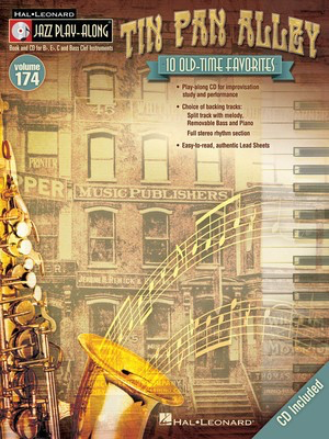 Tin Pan Alley - 10 Old-Time Favorites - Jazz Play-Along Volume 174 - Various - Bb Instrument|Bass Clef Instrument|C Instrument|Eb Instrument Hal Leonard Lead Sheet /CD