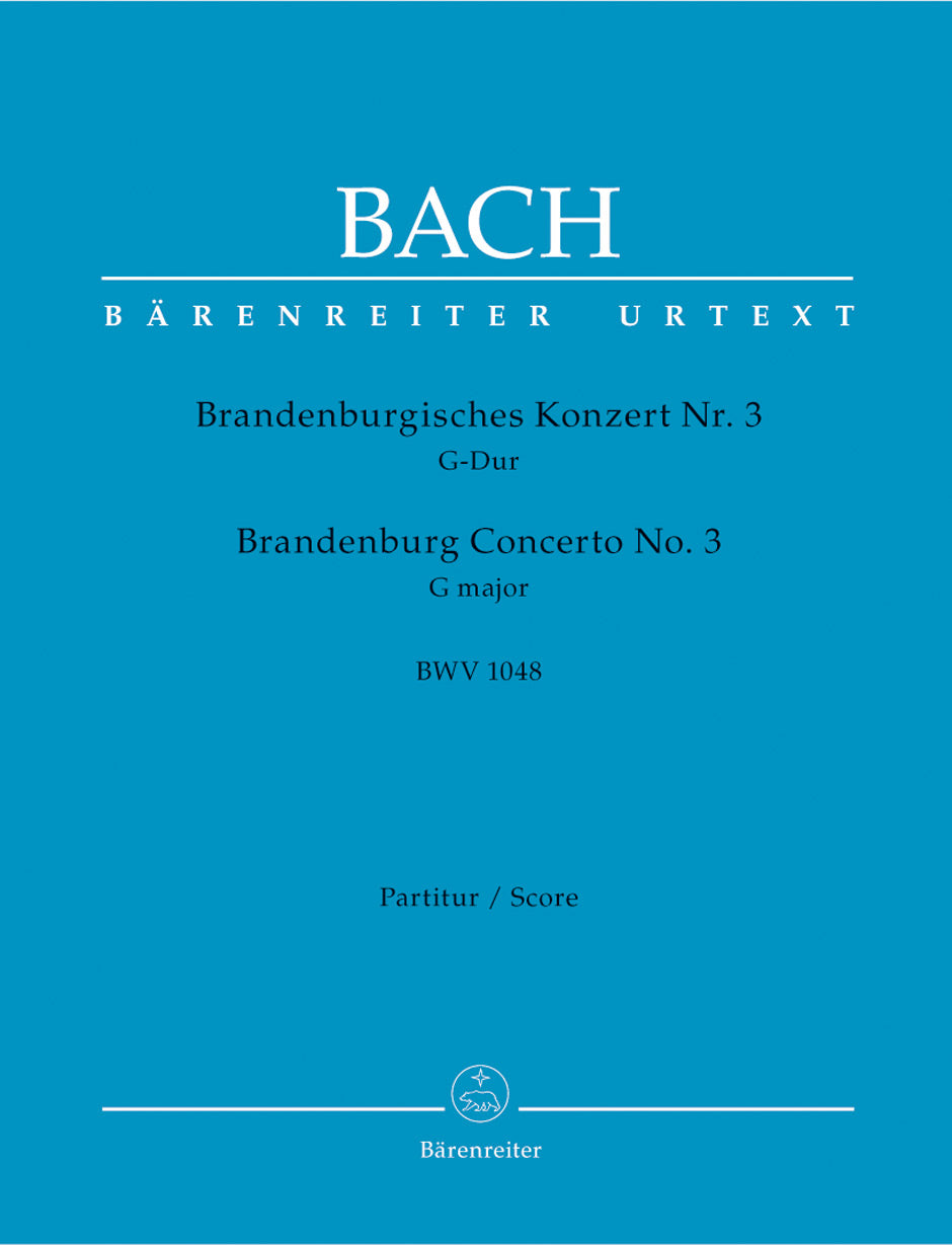 BRANDENBURG CONCERTO NO 3 NEW ED SCORE