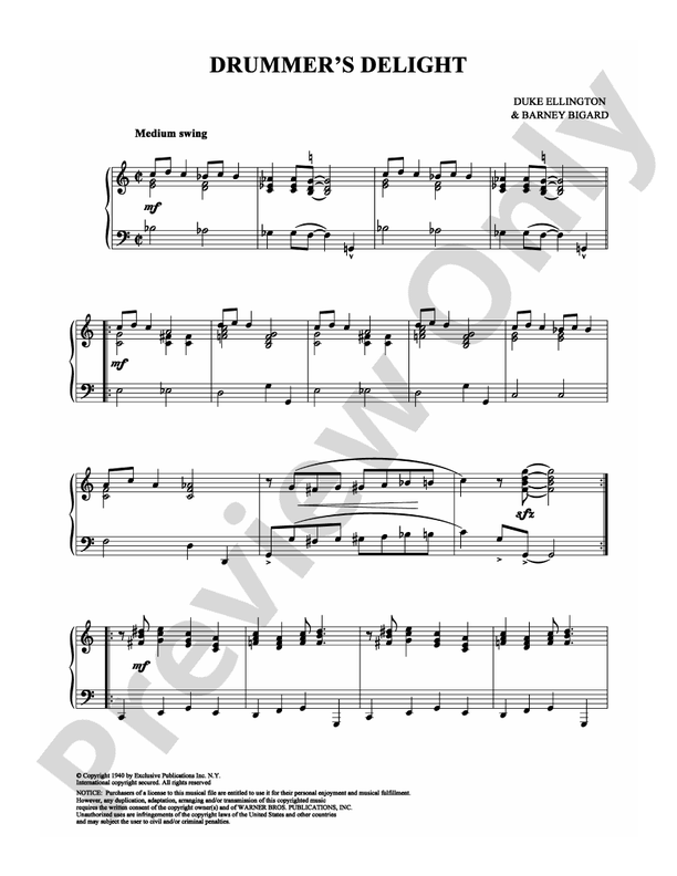 Drummer's Delight - Piano (Digital Download)