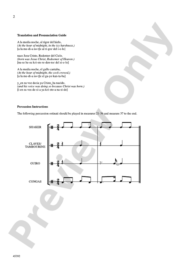 A la Media Noche - 2-Part Choral Octavo (Digital Download)