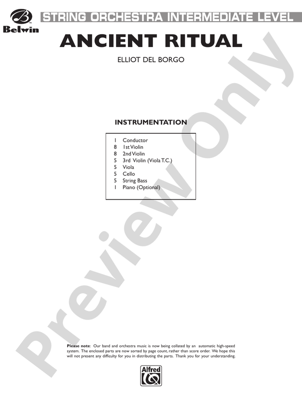 Ancient Ritual – String Orchestra Conductor Score & Parts (Digital Download)