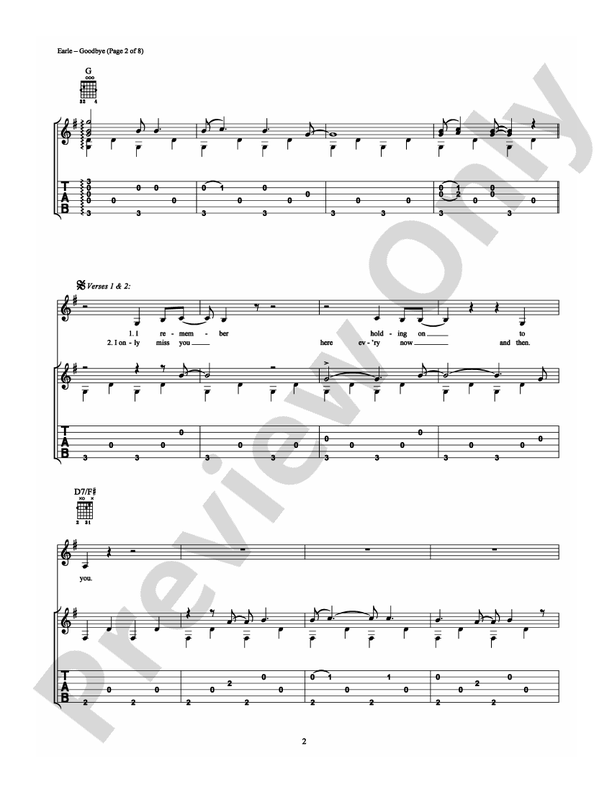 Goodbye - Guitar TAB (Digital Download)