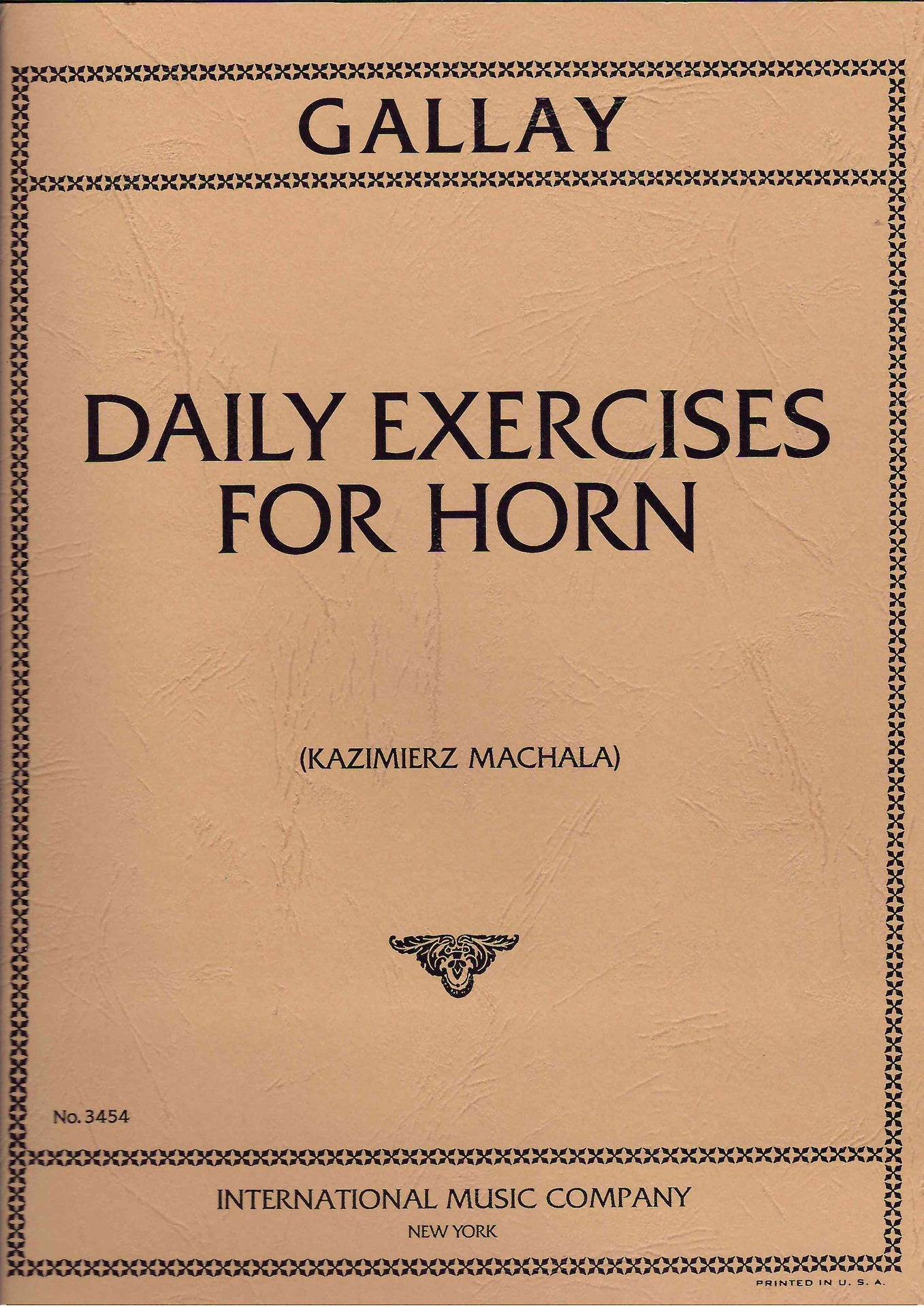 Gallay - Daily Exercises - French Horn Solo IMC IMC3454