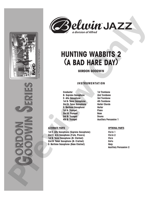 Hunting Wabbits 2 (A Bad Hare Day) - Jazz Ensemble Conductor Score & Parts(Digital Download)