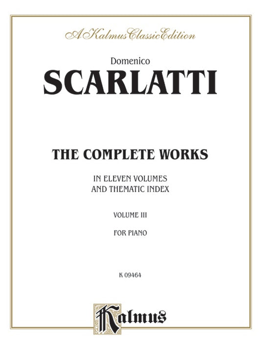 Scarlatti - The Complete Works, Volume III - Piano Solo (Digital Download)