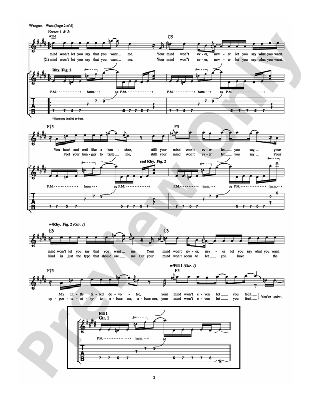 Want - Guitar TAB (Digital Download)