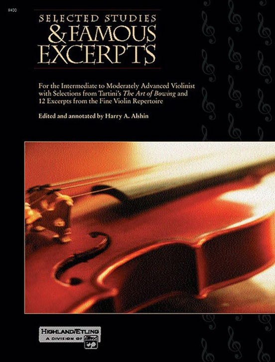 Selected Studies & Famous Excerpts - Violin Solo edited by Alshin Alfred 8400