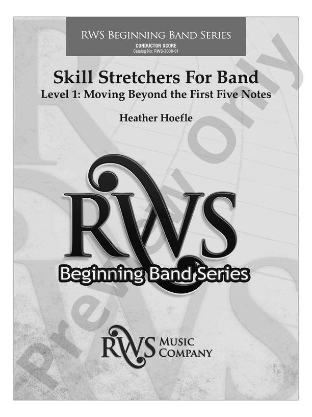 Skill Stretchers for Band - Level 1: Moving Beyond the First Five Notes - Concert Band Conductor Score & Parts (Digital Download)