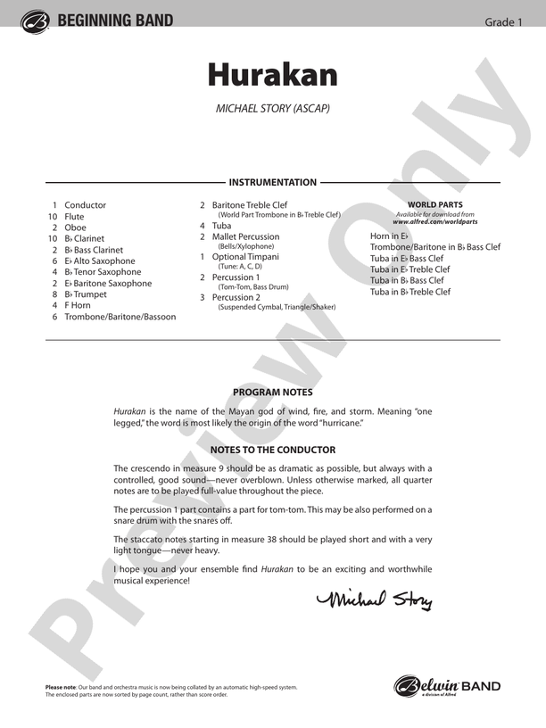 Hymn and Folk Dance - Concert Band Conductor Score & Parts (Digital Download)