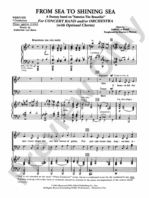 From Sea to Shining Sea (A Fantasy Based on "America the Beautiful") - String Orchestra Conductor Score & Parts (Digital Download)