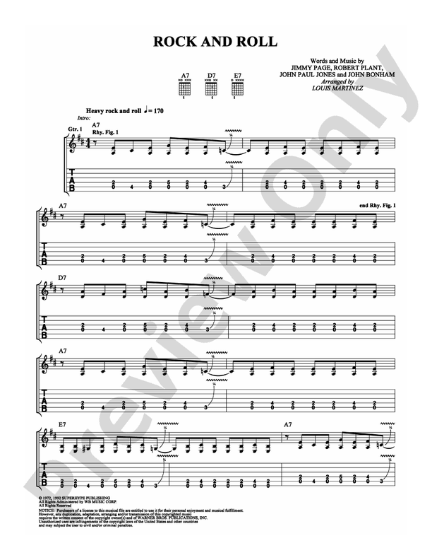 Rock and Roll - Easy Guitar (Digital Download)