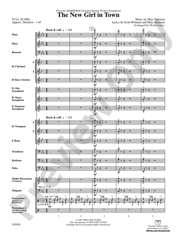 The New Girl in Town - Concert Band Conductor Score & Parts (Digital Download)