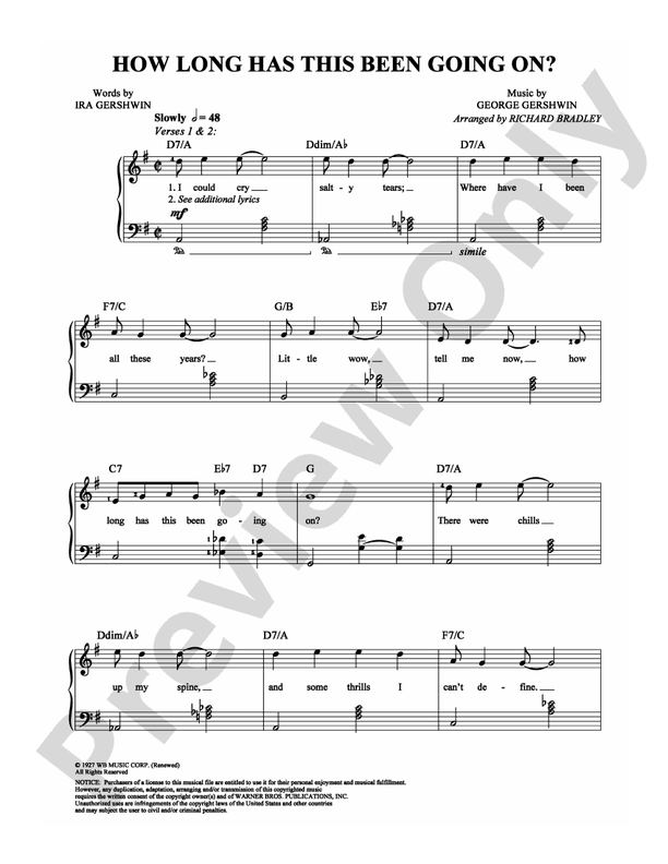 How Long Has This Been Going On? - Arr. Richard Bradley - Easy Piano (Digital Download)