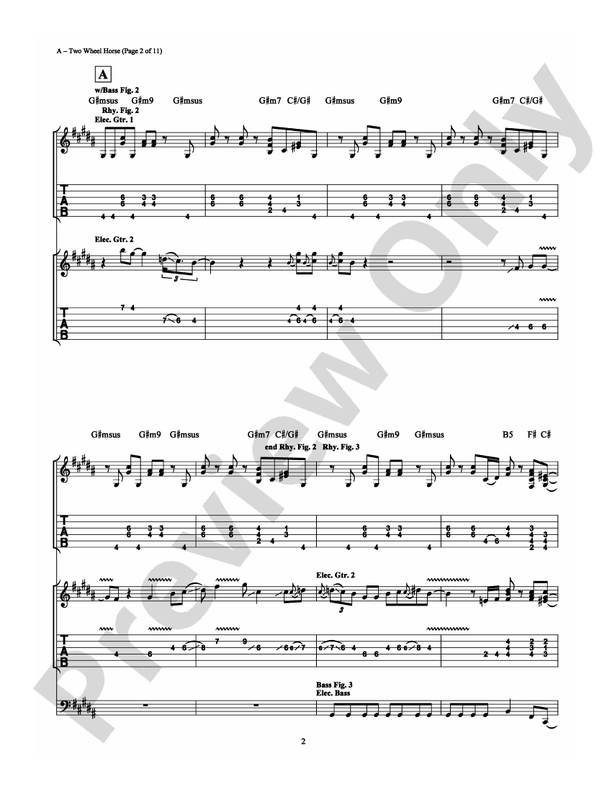 Two Wheel Horse - Guitar TAB (Digital Download)