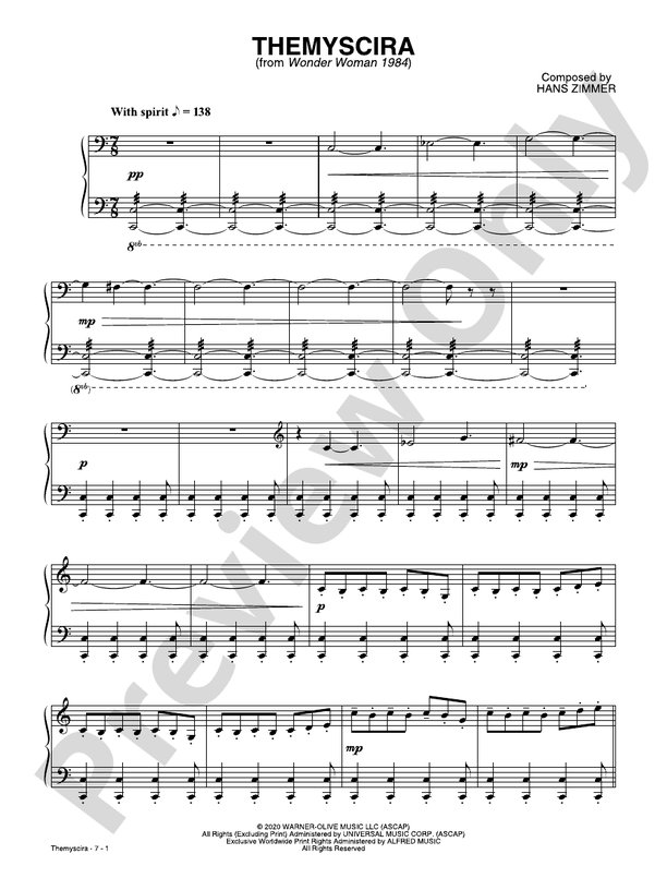 Themyscira (from Wonder Woman 1984) - Piano (Digital Download)