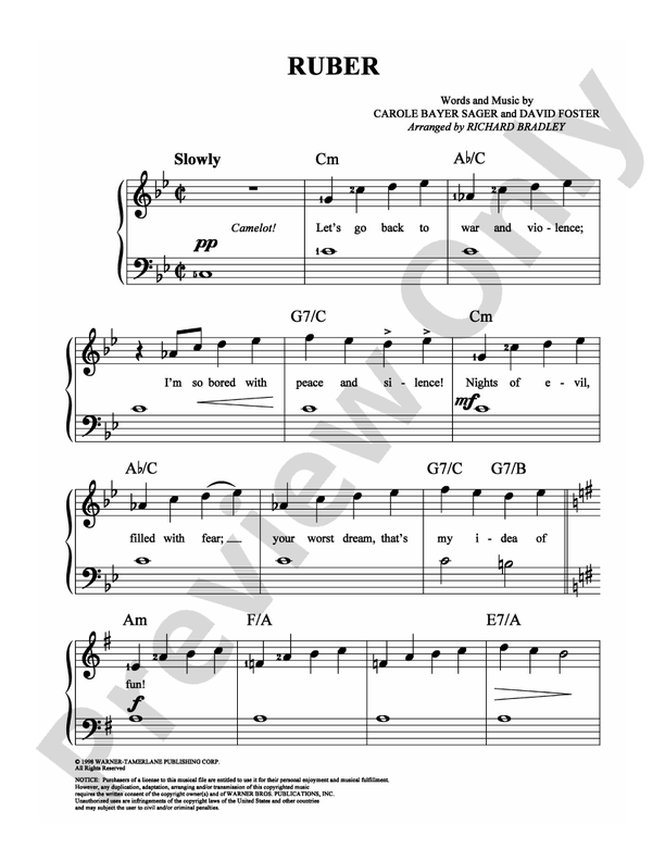 Ruber - Arr. Richard Bradley - Easy Piano (Digital Download)