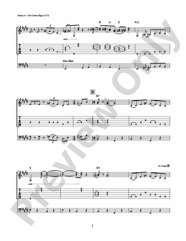 Tex Critter - Guitar TAB (Digital Download)