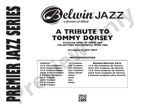 A Tribute to Tommy Dorsey - Jazz Ensemble Conductor Score & Parts(Digital Download)