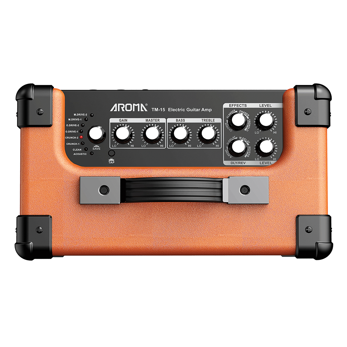 Aroma TM15OR 15W Orange Electric Guitar Rechargeable Amplifier