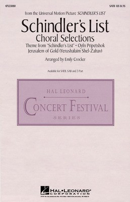 Schindler's List (Choral Selections) - SATB Hal Leonard Choral Score Octavo
