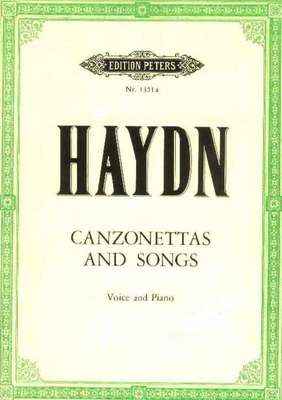 Haydn - 35 Canzonettas & Songs (German/English) - High Voice/Piano Accompaniment - Peters EP1351A