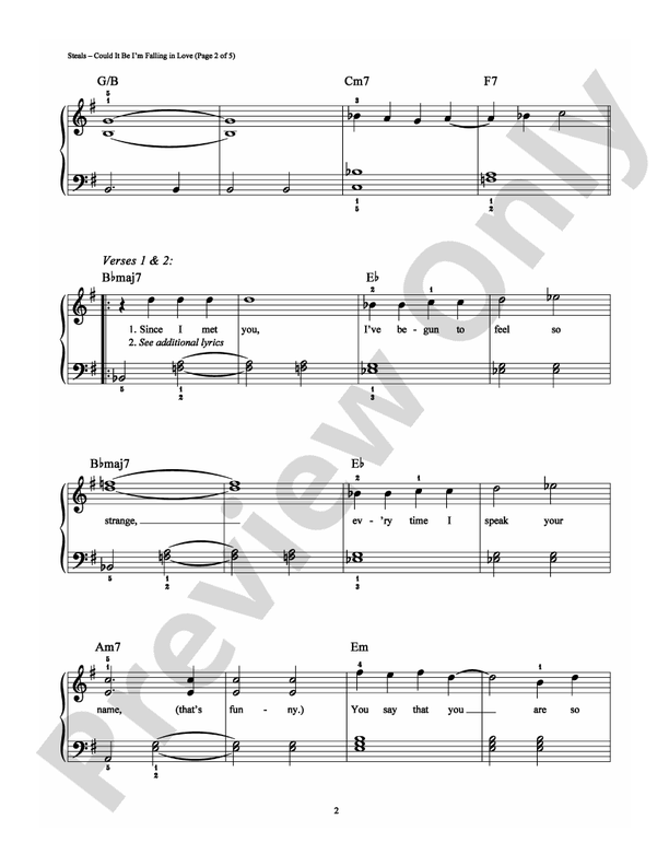 Could It Be I'm Falling in Love - Arr. Richard Bradley - Easy Piano (Digital Download)