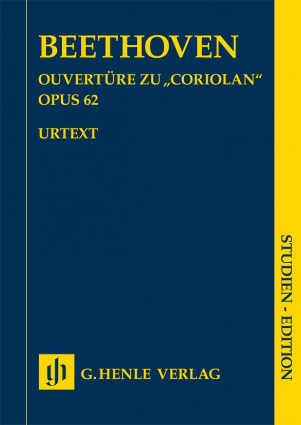 Coriolan Overture Op 62 Study Score
