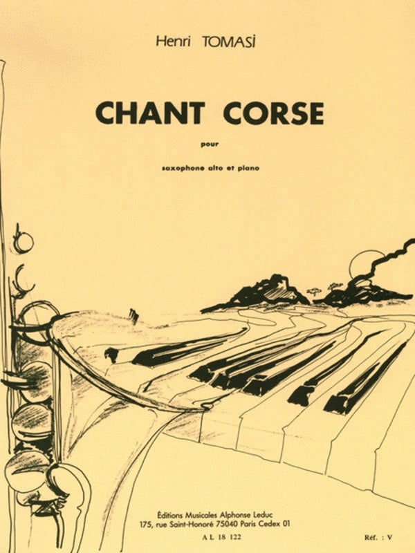 Tomasi - Chant Corse - Alto Saxophone/Piano Accompaniment Leduc AL18122