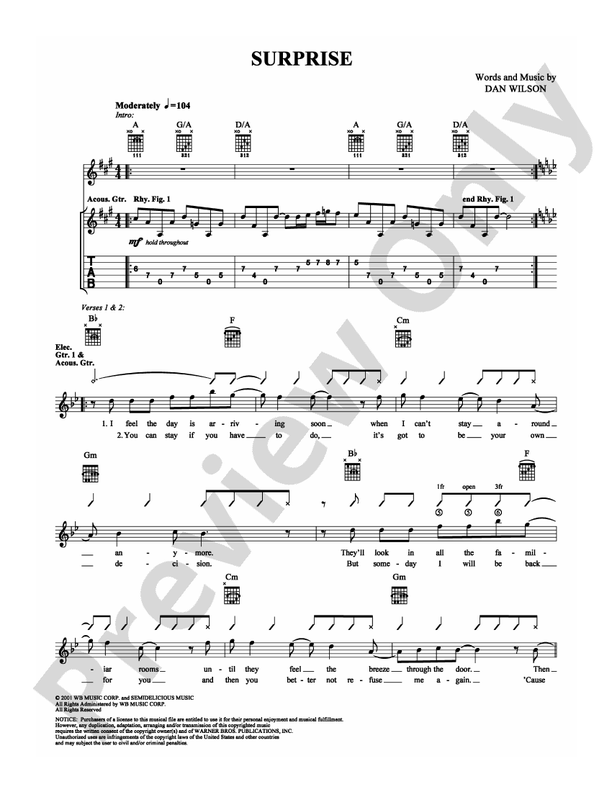 Surprise - Guitar TAB (Digital Download)
