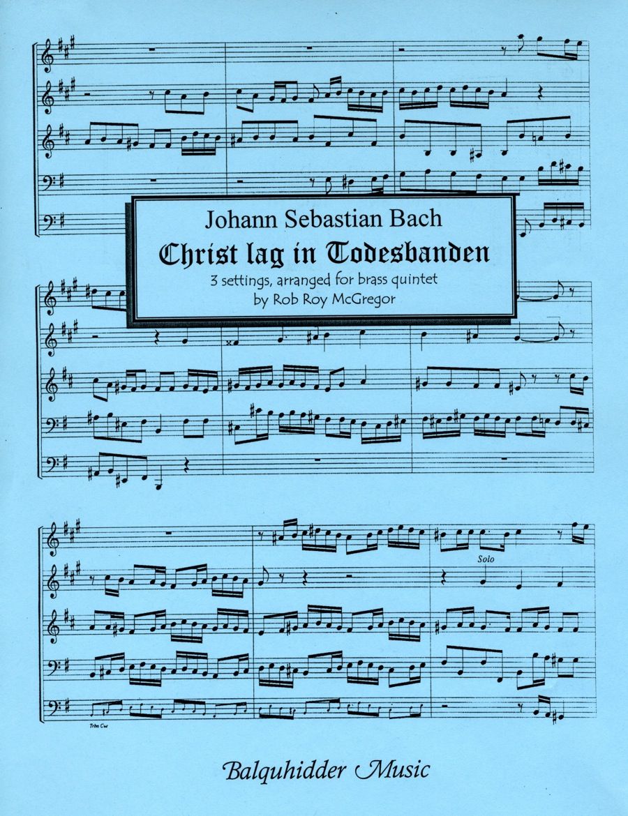 Bach J.S Christ Lag In Todesbanden Brass Quintet - BQ20